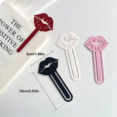 1pc Sexy Lip Shaped Bookmark, Suitable For Teachers, Students And Book Lovers, Multi-Color Options, Great For School, Office, Home, Valentine's Day Decor, Creative And Practical Bookmark Gift For Friends, Perfect For Bookworms, Classrooms, Libraries And Reading Enthusiasts