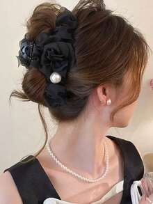 1个女士优雅高端网状大号发爪夹 - 彩色 - 查看 7