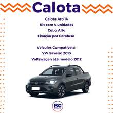 Jogo Calota Aro 14 VW Saveiro 2013 Cubo Alto Prata - A - Visão 6