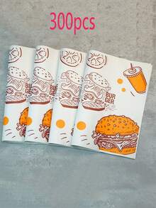 Giấy gói hamburger dùng một lần chống dầu mỡ, kích thước 29,5*28cm, giấy gói gà rán và khoai tây chiên, thảm nướng. - Xem 18