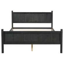 MERAX Queen Size Flat Panel Bed With Headboard & Footboard, Minimalist Modern Platform Bed With Wood Grain Finish, Shaker And Farmhouse Style Design, Sleek And Functional Bedroom Furniture,Black - Black(Queen Size) - 查看 7