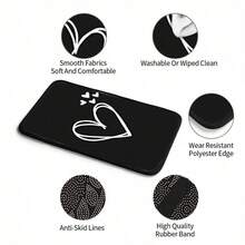 1件装心形印花汽车扶手套，时尚个性化扶手套，四季皆宜 - 線條愛心 - 查看 6