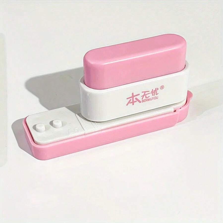 5-Hole Binder Punch: Office Desk Organizer, Perfect For DIY Notebook And File Binding, JWCB Craft Paper Punch Tool - Pink - View 1