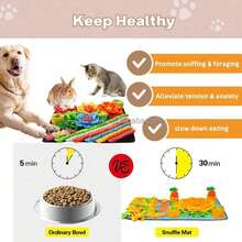 1 件装互动式犬猫嗅闻垫 - 耐用慢食训练垫，可缓解压力并刺激智力 - 完美的益智玩具 - 彩色 - 查看 9