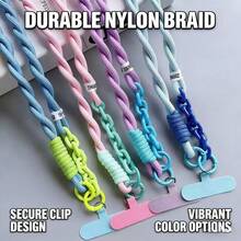 1 pieza Cordón largo para teléfono cruzado, correa ajustable universal para teléfono portátil, soporte de funda para teléfono - Multicolor - Ver 1