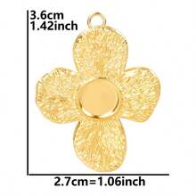 2件套时尚植物吊坠，304不锈钢材质，珠宝制作材料，神奇金属仙人掌、小花、莲花造型，瑜伽能量平衡吊坠，凸面空白底座，适合DIY宝石、树脂、手工工艺品，日常礼物，个性化纪念品，PVD 18K镀层 - Geometry - 查看 16