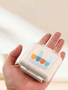 Mini 6-Compartment Portable Pill Box, Medication Storage Box, Travel Pill Box, Printed With "My Pill Box" And Pill Pattern, 6-Compartment Small Pill Box, Sealed Pill Packaging Storage Box, 6-Day Weekly Pill Storage Box, Travel Essential Pill Box, Daily Vitamin Pill Box, Pocket Pill Box Storage Box, Exquisite Storage Box, Home Essential, Travel Essential - Multicolor - View 6