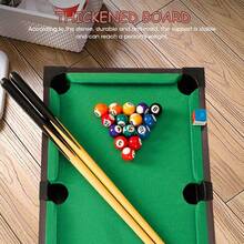 Mini Pool Table Top,Mini Table Pool Game For Adults,Mini Snooker Table With 16 Balls, 2 Cues, Chalk And Triangle,Family Games, Camping Parties,Gift - Green - View 7