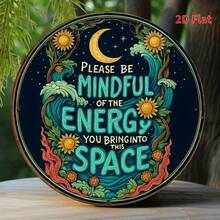 2D平面印刷 1件 Focus On The Energy You Bring 創意禮物 臥室裝飾 時尚極簡辦公室居家咖啡牆飾 防水防鏽 - 多色 - 查看 7