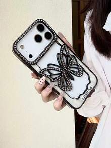 新款电镀水钻镂空蝴蝶高端手机壳，兼容苹果17/17Pro/17Promax、16/16Pro/16Promax、15/15Pro/15Promax、14/14Pro/14Promax、13/13Pro/13Promax，防尘，高性价比，热门款 + S25U/S24U/S23U/A56/A55/A54 - 彩色 - 查看 7
