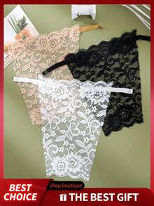 Áo lót ren không đường may, không dây, kiểu dáng ngắn, gợi cảm (1/3/6 chiếc) - Một kích cỡ phù hợp cho tất cả - Xem 4