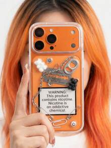 Ốp lưng điện thoại 3D phong cách Punk Metal Gothic Retro thủ công cá nhân hóa, tương thích với iPhone 17/16/15/14/13/Pro Max, trong suốt cao cấp, phong cách cá nhân, kiểu dáng Ins, mặt lưng epoxy trong suốt, thiết kế độc đáo. - Trong sáng - Xem 26