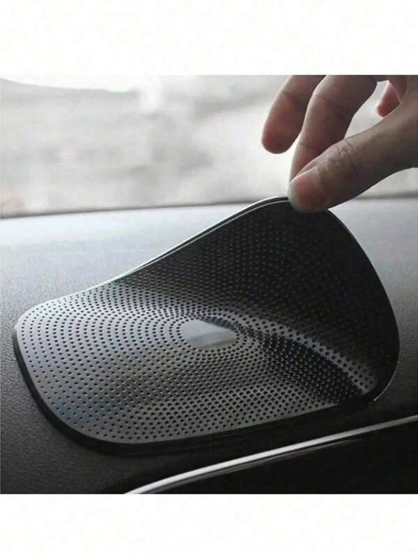 Alfombrilla antideslizante de silicona negra para salpicadero de coche, resistente a altas temperaturas, alfombrilla de almacenamiento impermeable y antideslizante, adorno creativo para coche, fija y antideslizante, lavable y reutilizable, adecuada para teléfonos móviles, llaves, vidrio, espejos, almohadillas adhesivas antideslizantes de metal, accesorios de automóvil