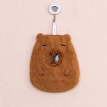 1pc Cute Cartoon Coral Fleece Hand Towel, Absorbent Hanging Hand Towel For Kitchen, Bathroom - Multicolor - View 6