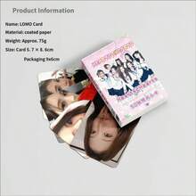 50张Hearts2Hearts Lomo卡 - K-Pop女团小卡，《The Chase》专辑和《RUDE!》歌曲主题，JIWOO/CARMEN/YUHA/STELLA/JUUN/A-NA/IAN/YE-ON全员合集，2026粉色礼盒粉丝周边 - 彩色 - 查看 5