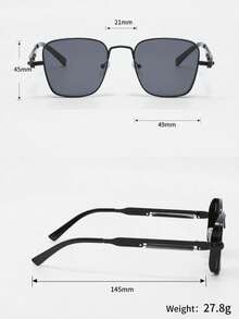 1pc Vintage Steampunk Style Fashionable Eyeglasses, Stylish Unisex For All Seasons - Multicolor - View 2