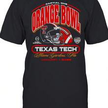 Texas Tech Red January 1st 2026 Capital One Orange Bowl Shirt - màu đen - Xem 1