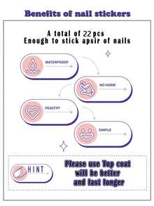 1 Pc Toenail Stickers, Nail Art Stickers, Summer Ocean Theme, Floral Pattern Toenail Stickers, Quick And Easy To Complete Your Manicure. Self-Adhesive Nail Stickers, Suitable For Women And Girls. Nail Supplies. - Multicolor - View 7