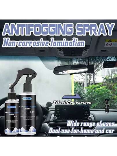 Car Anti-Fog & Anti-Rain Spray: Specially Formulated For Windshields, Rearview Mirrors, And Glasses To Prevent Fogging And Repel Water. This Car Cleaning Solution Can Make Your Vehicle Look Brand New. An Essential Accessory For Driving In Rainy And Foggy Weather - Also Makes A Perfect Holiday Gift.