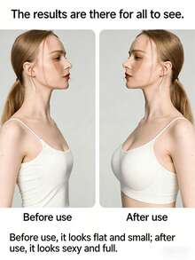 1/3对可水洗泳衣衬垫，运动文胸衬垫，加厚透气，可拆卸心形自粘文胸衬垫，加厚透气泡沫泳衣衬垫 - 杏色 - 查看 2