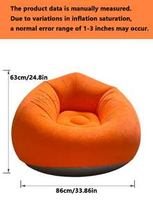 1 chiếc ghế lười bơm hơi - Ghế sofa đơn gấp gọn di động, có lớp đệm len mềm mại, không cần lắp ráp, nhiều màu sắc, thích hợp sử dụng trong nhà/ngoài trời, cắm trại và thư giãn tại nhà, đồ nội thất bơm hơi, thư giãn trong nhà, trang trí hiện đại, nhựa bền, ghế sofa cắm trại bơm hơi, ghế bơm hơi, giường bơm hơi, sofa hơi, ghế bành/ghế xem phim bơm hơi, ghế bành xốp nén trong phòng, ghế bành mềm mại, ghế bành phòng khách, sofa phòng khách, sofa thư giãn, sofa, ghế lười. - Nhiều màu - Xem 14