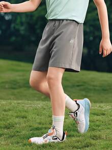 Balabala Children's Summer Lightweight Sports Shorts, Elastic Waistband, Breathable Fabric, Suitable For Boys And Girls Activities And Play - Cold Gray - View 2