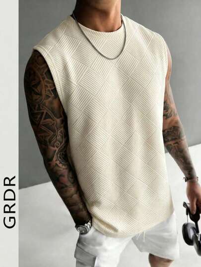  Camiseta de tirantes clásica para hombre GRDR, adecuada para deportes, fitness y uso diario