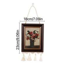 1 pieza Marco de fotos colgante de pared de 7 pulgadas con borlas, marco de fotos de estilo europeo y francés personalizado de lujo, estilo Ins, marco de fotos de estilo pastoril vintage - 1PC - Ver 3