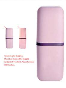 White Art Love Letter A-Z Portable Pink Toothbrush Case, Keeps Your Toothbrush Clean And Ready To Go Anywhere! Travel Toothbrush Holder - Multicolor - View 12