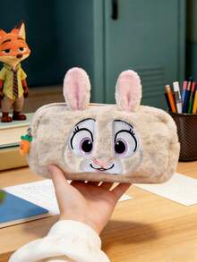 Disney Plush Pencil Case Set — Officially Licensed Adorable Cartoon Character Pen Pouch Crafted from Soft Plush Fabric, Large-Capacity Zippered Pencil Bag Featuring Stitch, Judy & Nick, Versatile Station Organizer for School, Office, - 多款 - 查看 5