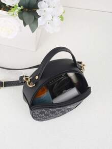 Mẫu mới năm 2026, túi xách đeo vai tròn in chữ M dễ thương, tối giản, đa năng dành cho nữ. - Nhiều màu - Xem 10