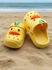 1双可爱卡通男女通用婴儿防滑平底休闲透气凉鞋，适合春夏穿着 - 芥末黃 - 查看 15
