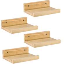 Kệ treo tường mini, kệ gỗ tự nhiên nhỏ gọn dùng để trưng bày tranh ảnh, màu gỗ Pawlownia, màu nâu nhạt. - Nhiều màu - Xem 14