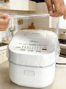 50/20/10件装通用防水防尘罩，适用于电风扇、电饭煲、微波炉、电水壶 - 透明 - 查看 5