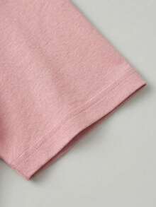 Camiseta de manga corta holgada con estampado abstracto retro del sol para hombre - Rosa - Ver 4