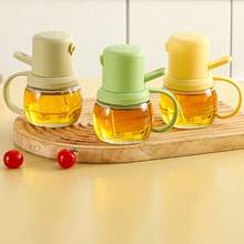 1pc Handheld Glass Oil Spray Bottle With Cute Design, Modern Style Kitchen And BBQ Dispenser, Clear Glass Finish With Press-Type Misting Nozzle, Features Leak-Proof And Drip-Free Design For Clean Pouring And Spraying - View 5