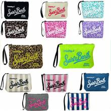 St. Barth Women's Handbags, Leopard Print Clutch Bags, European And American Casual Style, Denim Houndstooth Clutch Bags, Striped Clutch Bags. - Quả mơ sọc - Xem 2
