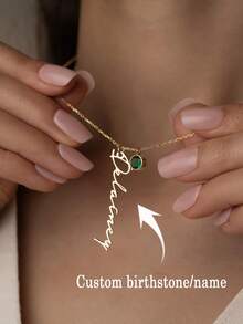 1 chiếc vòng cổ đá quý theo tháng sinh khắc tên cá nhân, vòng cổ đá quý theo tháng sinh và tên, quà tặng cá nhân hóa, vòng cổ nữ, vòng cổ thiết kế riêng, trang sức thời trang, quà tặng cho phái nữ, vòng cổ vàng thiết kế riêng, quà tặng nữ, quà tặng ngày Valentine, quà tặng ngày của Mẹ, quà tặng Eid Al-Fitr, quà tặng kỷ niệm, quà tặng năm mới cá nhân hóa - Nhiều màu 2 - Xem 10