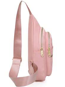 新款女士斜挎包，时尚百搭，单肩运动胸包，双肩包，休闲胸腰包 - 彩色 - 查看 2