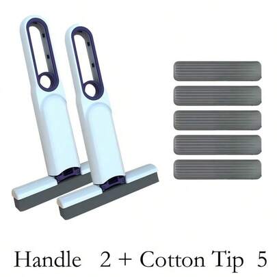 New Foldable Desktop Mini Mop - Slouchy No-Hands Absorbent Rubber Coated Cotton Mop Suitable For Kitchen And Bathroom Sink