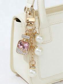 Elegant Pearl Keychain With Perfume Bottle Pendant - The Perfect Gift For Her - Car Keychain, Creative Easter Design Ornament, A Gift For Friends Who Love Decorating, Suitable For Home And Holiday Decor, Perfect Birthday And Party Gift, Suitable For Relaxation, Birthdays, Christmas, Valentine's Day, Easter, Women's Day, Mother's Day And Independence Day Gifts And Party Favors. - Multicolor - View 13
