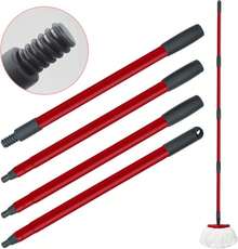 DLAIMI Mop Handle Replacement For Ocedar 4 Section Spin Mop Handle Compatible With Ocedar Spin Mop Refills And Brooms, 30" To 58" Mop Stick For Cedar Floor Cleaning, American Threaded Joint - Trắng - Xem 1