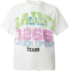 Arnodefrance Saint Graphic Printing Tshirt Streewear Oversize Vintage Shirt Cotton Short Sleeve Shirtsummer Outfits For Women SOYX - 白色 - 查看 1