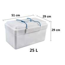 Homix – Polarbox con Asa, Nevera Portátil de Porexpán en 5 Tamaños | Hielera Ligera para Playa, Camping, Viajes, Picnic, Pesca | Caja Térmica Conservación Frío - Blanco - Ver 6