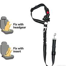 新款创意宠物车载安全带牵引绳，狗狗安全带配件，猫咪车载安全带，可爱宠物牵引绳，多功能宠物安全牵引绳 - A - 查看 7