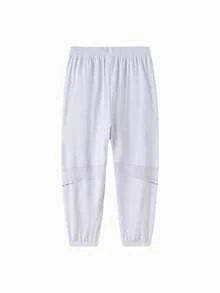 Balabala Tween Girl Boys Girls Summer Cooling Lightweight Breathable Jogger Pants Activewear Long Trousers With Cuffed Ankles - Pink Purple - View 2