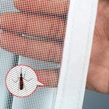 1pc White Hook And Loop Mosquito Net Screen, Self-Adhesive Zipper Style Window Screen, 2026 New Household Anti-Mosquito Device, No Drilling Installation - White - View 8