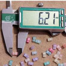 6x4毫米穿珠猫眼竹节玻璃珠，手工DIY串珠手链项链配件散珠 - 彩色 - 查看 10