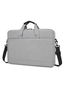 Waterproof Laptop Bag, Large Capacity Portable Laptop Bag, Shockproof Crossbody Laptop Bag - Grey - View 9
