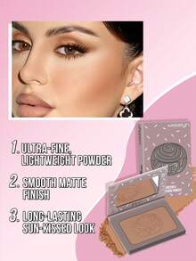 MISSLYN-Cinnadream Contouring Powder, Smooth & Easy To Blend, Ultra-Fine & Long Lasting, Cool Toned Contour With Natural Look, Face Shaping Powder, Moisturizing, Nourishing Murumuru Butter Blend For Silky All-Day Luminous Glow, Dermatologist Tested, Hypoallergenic, Vegan & Cruelty-Free -Bronzer Pigment Rich, Silky Formula, Natural Glow, Cinnamon, Lightweight, Long-Lasting, Highlighter Palette Contour Makeup, Portable Size, Suitable For Travel And Outdoor Use, Easy To Blend - #3 Mocha Chiffon - 查看 3